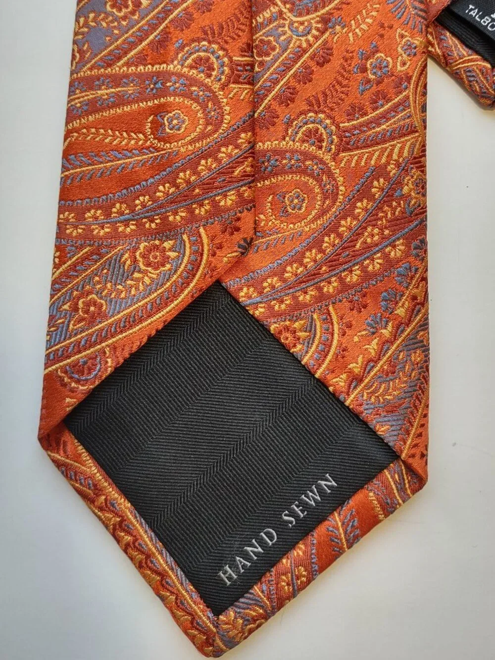 Vintage Robert Talbott Carmel Silk Neck Tie USA Made Paisley Jacquard  59